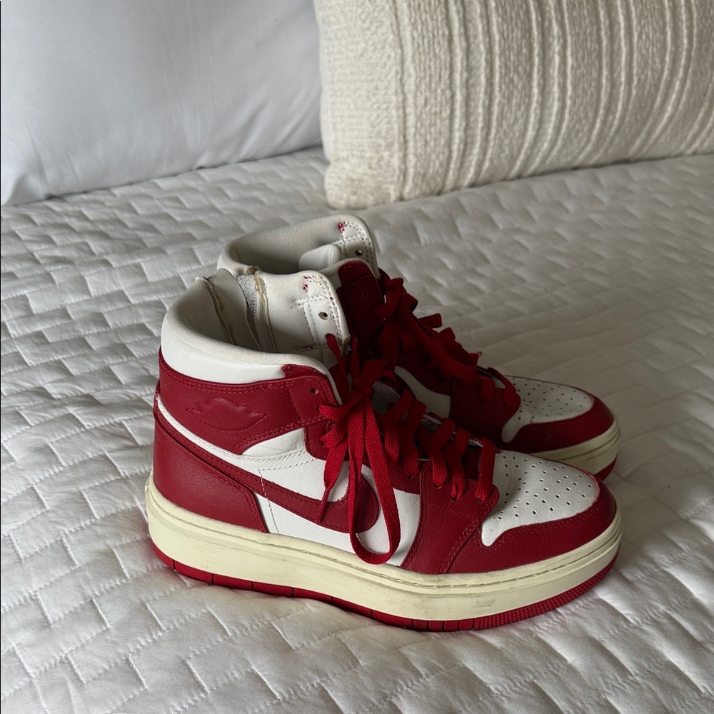 Nike Red White High-Top Sneakers